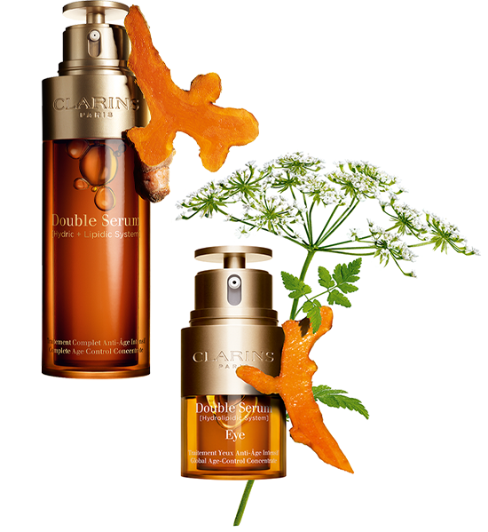 Double Serum dengan Turmeric dan Double Serum Eye dengan Turmeric dan Wild Chervil