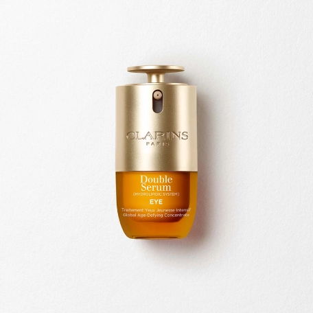 Double Serum Eye packshot, that visibly firms skin to smooth the look of fine lines and wrinkles