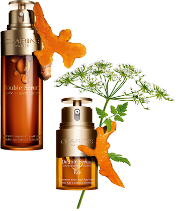 Double Serum dengan Turmeric dan Double Serum Eye dengan Turmeric dan Wild Chervil