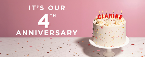 Happy 4th Anniversary Clarins.co.id